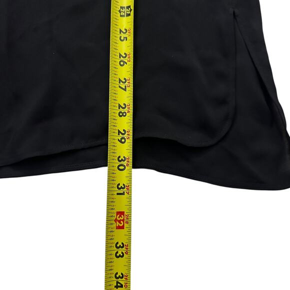 Vince Black Silk Collared Long Sleeve Shirt Women's Top Size 12 | 5-30 - Picture 6 of 6